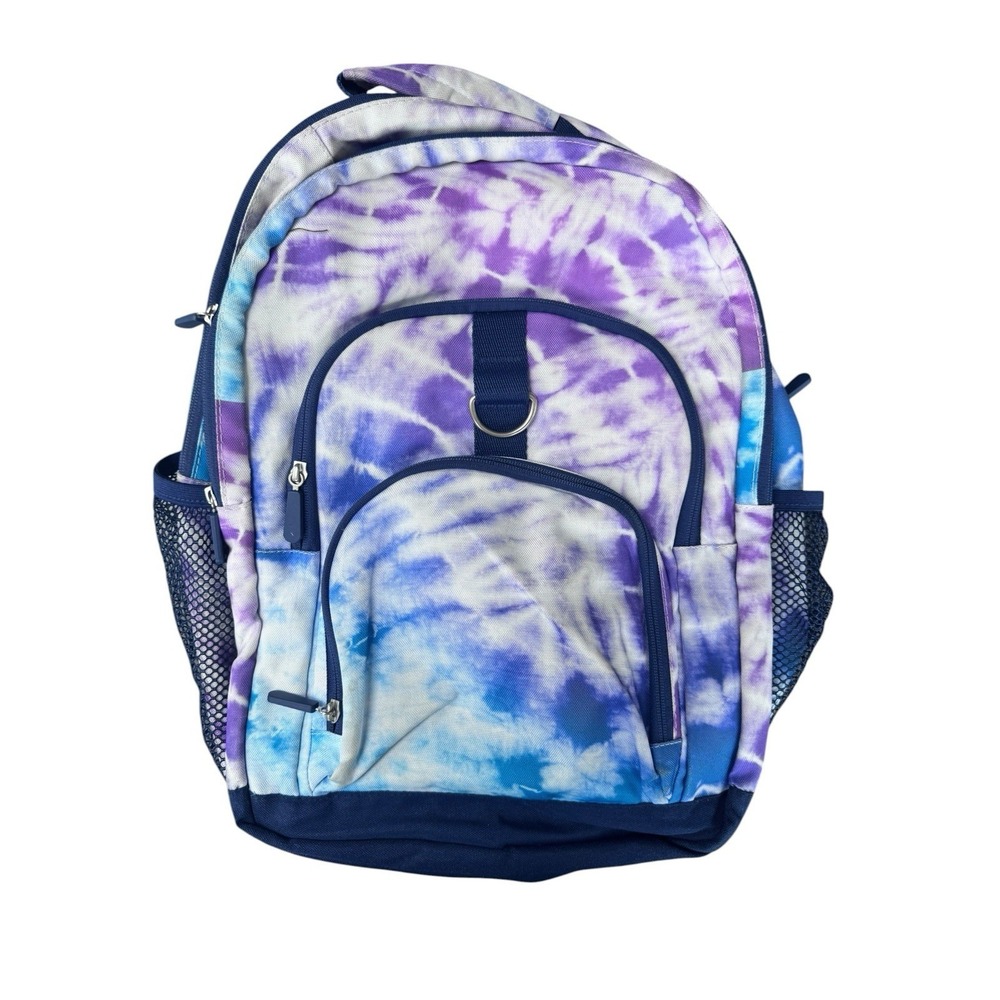 Pottery Barn Teens Gear-Up Purple Navy Laguna Tie-Dye Backpack Size Large EUC